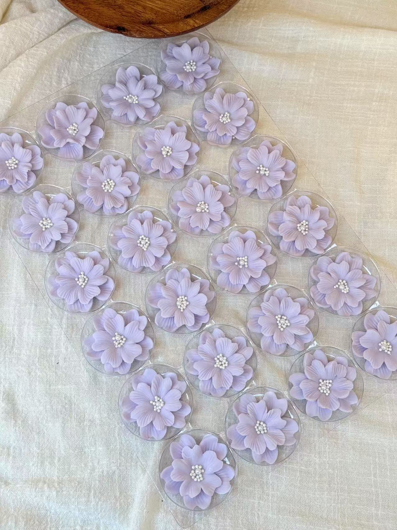 보라색 이중층 예술 꽃 48 꽃/상자