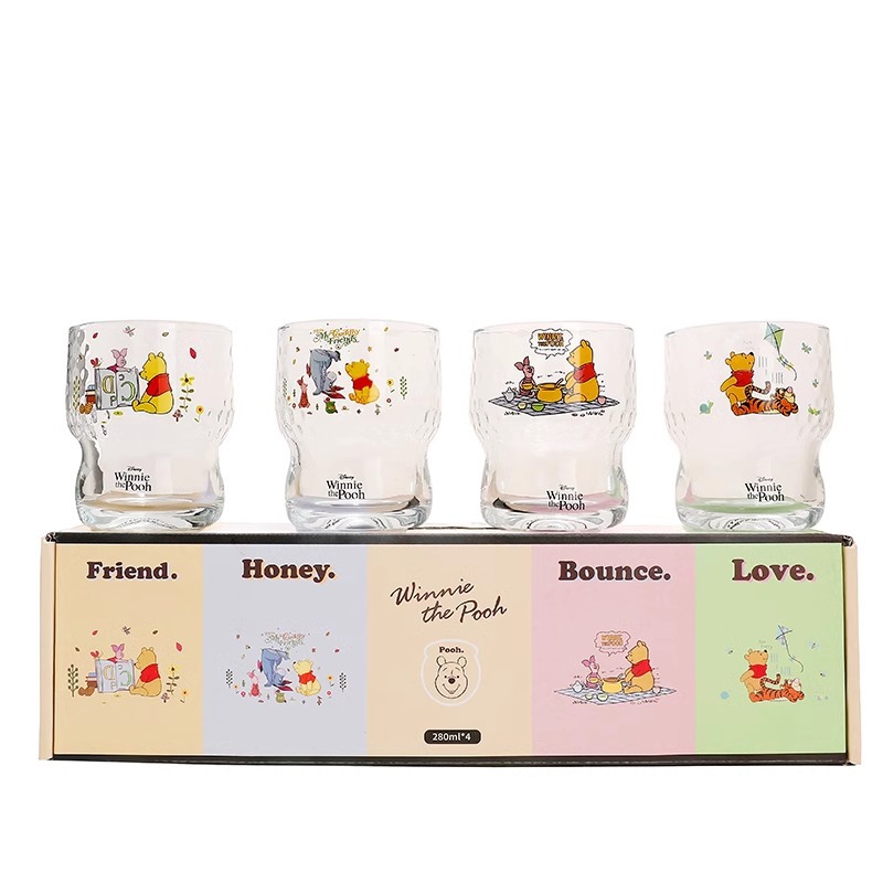 곰돌이 푸 잔 4개 [선물 상자]