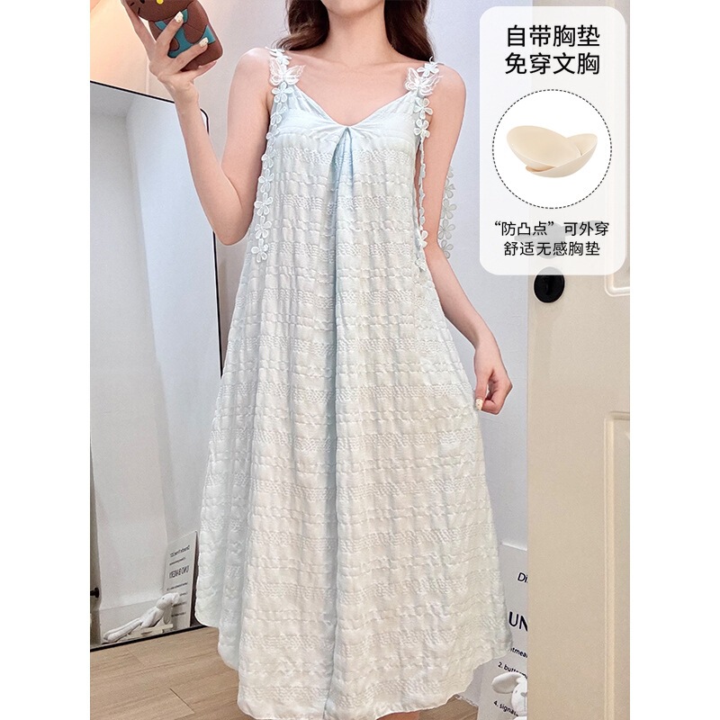 2026 New Summer Sexy Women's Butterfly Nightgown with Straps, Plus-Size Maternity Sleepwear with Chest Pads, Loungewear 2026 New Summer Sexy Women's Butterfly Nightgown with Straps, Plus-Size Maternity Sleepwear with Chest Pads, Loungewear