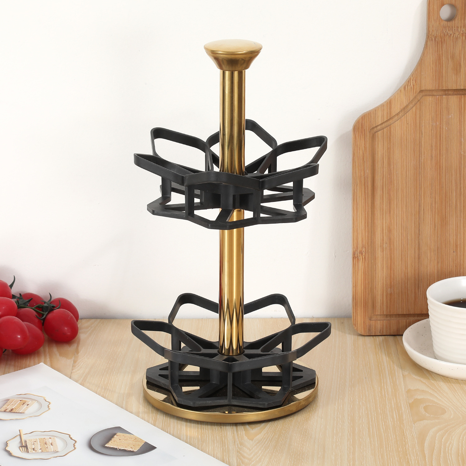 Botella de condimento de cocina al por mayor Tarro de condimento doméstico Caja de condimento Tarro de condimento de vidrio Juego de combinación de estante de almacenamiento giratorio