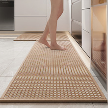 厨房专用吸水吸油地垫家用简约耐脏可擦免洗脚垫防滑长条I型垫子