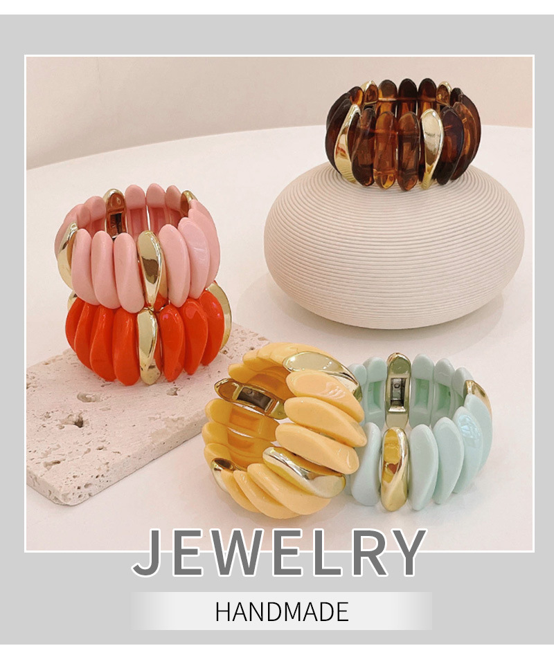 Bracelets Classification Simple Style Geometric Acrylic Beaded Bracelets Wholesale