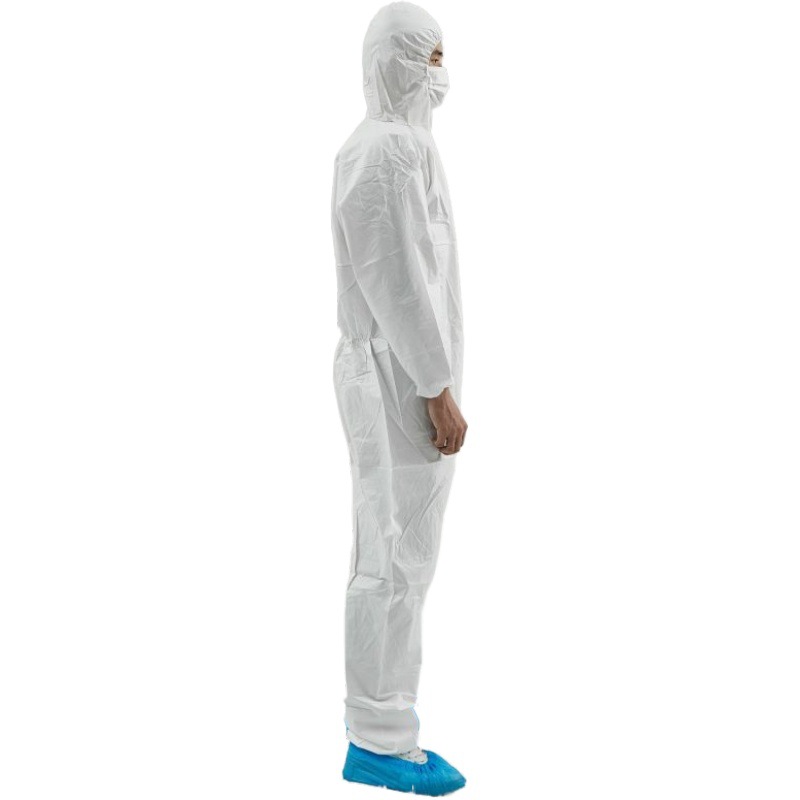 一次性防护服 PPE TYPE4 5 6透气膜无纺布抗静电连体防护服隔离服