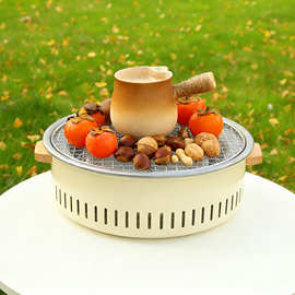 家用便携围炉煮茶烧烤炉室内无烟烤肉炉子户外木炭碳烤烧烤架套装