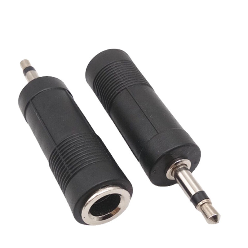 单声3.5转6.5转接头3.5公转6.5母6.5母转3.5公音频转换小转大塑胶