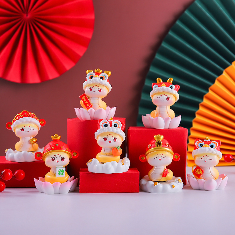 뱀의 해 좋은 의미 수제 패션 뱀 턴 돈 쿤 턴 기쁨 블라인드 박스 데스크탑 감압 유물 TV 캐비닛 작은 장식품