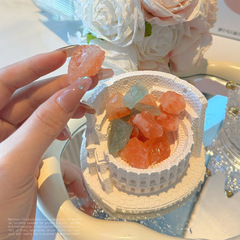 Roman Crystal Incense Natural Orange Salt Crystal Pendant for Bedroom Bathroom Aroma Candle Gift Box Set Elegant