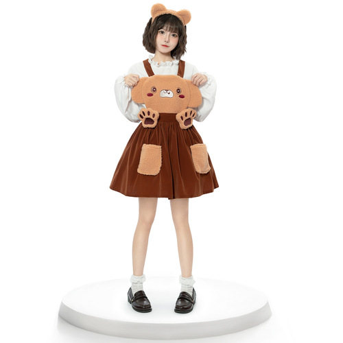 日系二次元可爱泰迪女孩服装动物主题派对游戏制服动漫女仆装全套