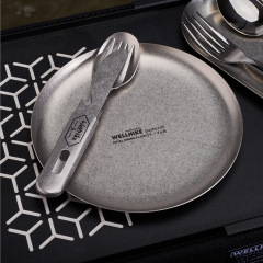WELLHIKE アウトドア レトロ BC ディナープレート ピクニック食器 キャンプ オーバルプレート オールドスタイル デジタルストレージトレイ