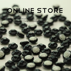 MOSN transparent rose resin button for long-sleeved knit sweater collar, suitable for women's clothing