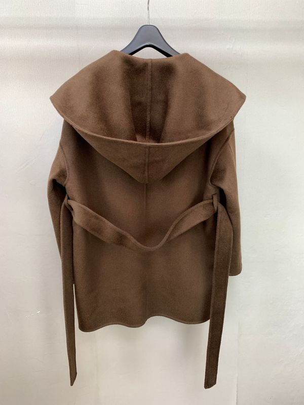 現物大連nss秋冬現物の中の長いタイプの婦人服は帽子のゆったりしている版の両面のカシミヤのコートのウールの外にあります。|undefined