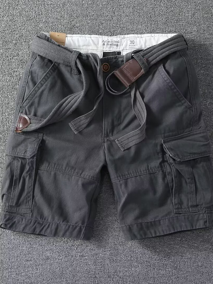 Trendy Brand Retro Casual Pants Men's Summer Outdoor Mountain Design Sense Multi-Pocket Shorts Loose All-Match Casual Pants