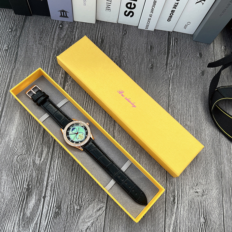 70g Weight Ordinary Glass Mirror Material Imitation Leather Strap Material Watch Classification Pointer Display Type Buckle Buckle Style Round Dial Shape Shopping Occasion Quartz Movement Geometric Pattern All Seasons Season Unisex Gender Glam, Fashion Style Glam Fashion Geometric Buckle Quartz Watch 15