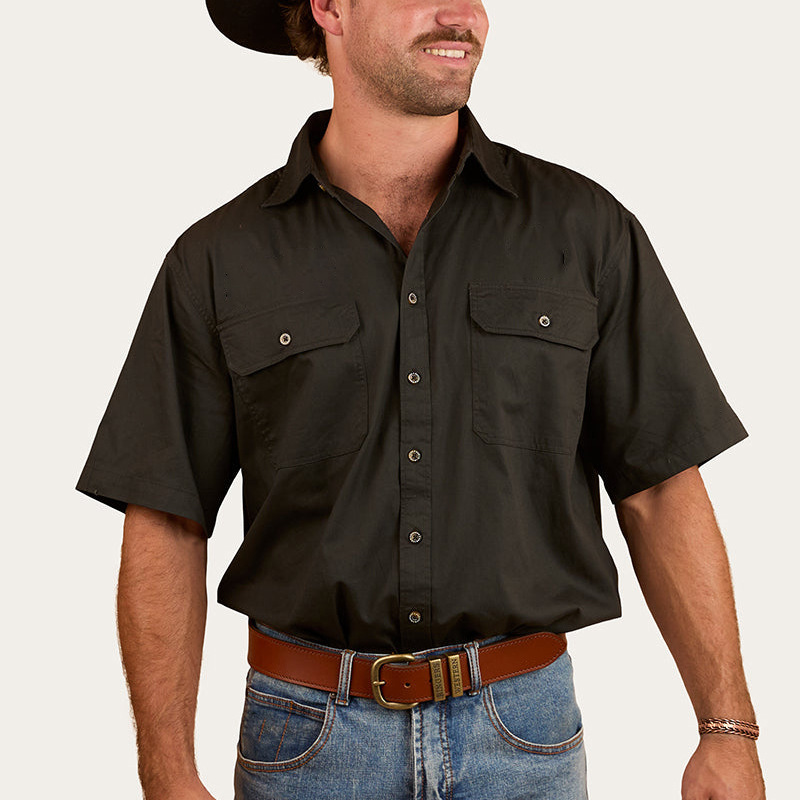 2025 Spring and Summer Amazon Men's Western Cowboy Cactus Print Shirt Loose Cotton Business Shirt