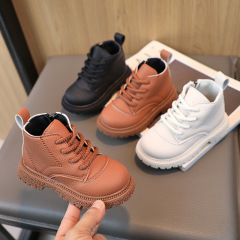 兒童馬丁靴2023年秋冬新款童鞋女童寶寶靴子男童休閒短靴