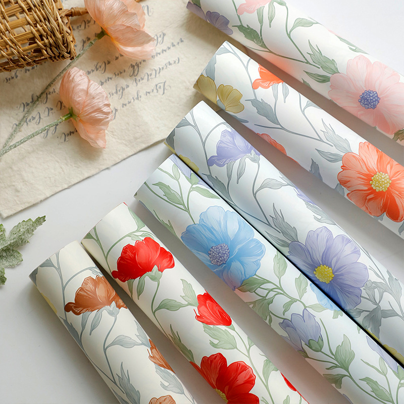 Huasei Yuyin papel Qing Tang Ji flor di buquete de papel de embalaje de película mate flor florista de papel de envoltura de flores