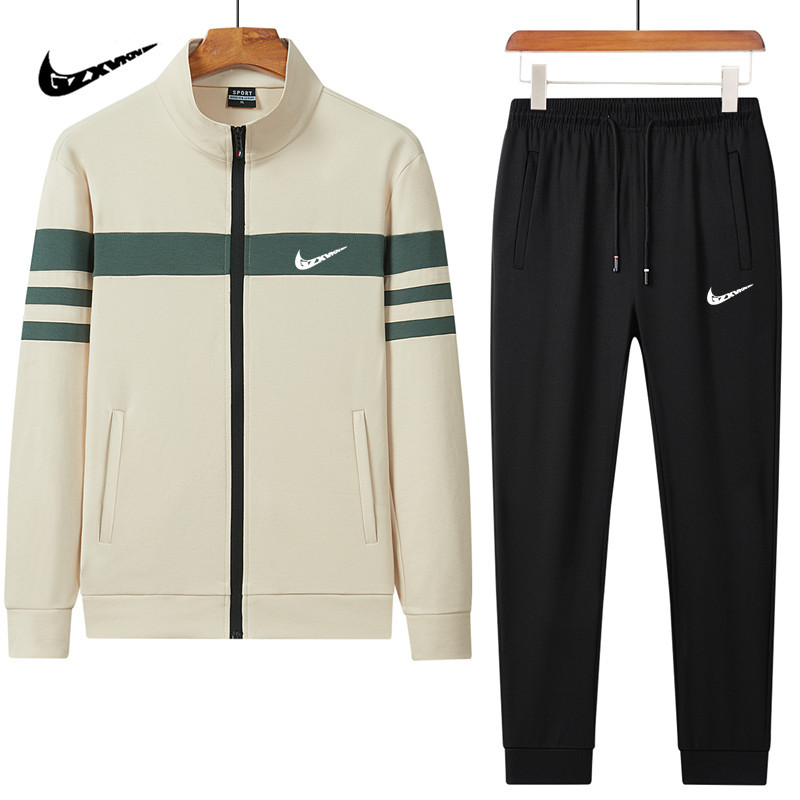 Chaqueta masculina de primavera y otoño delgada coreana delgada chaqueta de tendencia joven guapo cosido casual dos conjuntos de hombres