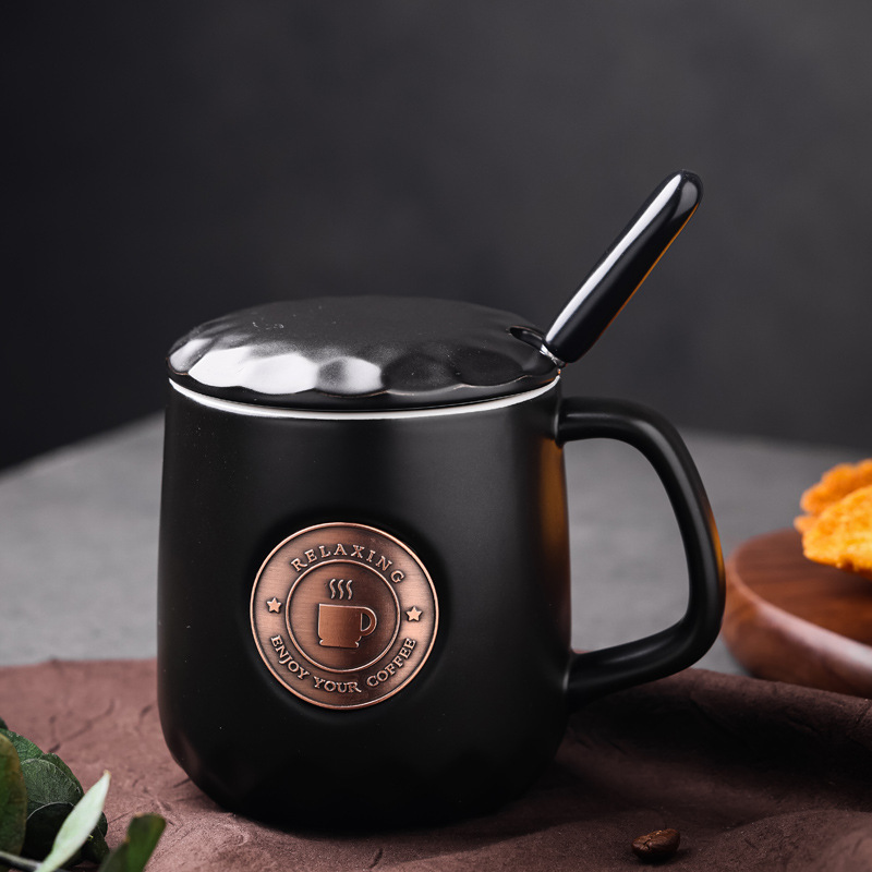 Taza de cerámica Juego de regalo de empresa Cuaderno Firma de libro Taza de bolígrafo Taza de café Regalo de mano con LOGOTIPO