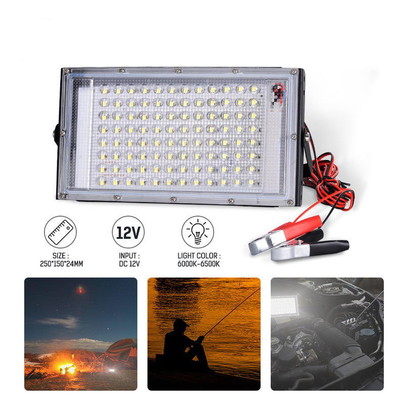 Low voltage floodlight 12V24V48V outdoor waterproof DC AC led marine battery night market stall lighting