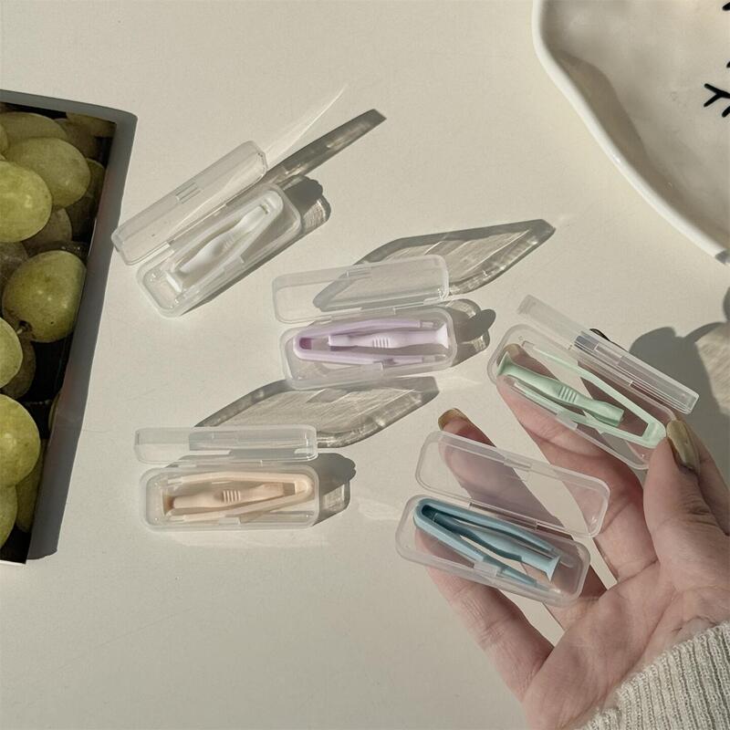 Contact lens case, wearing tool, portable clip, colored contact lens case, all-in-one clip box