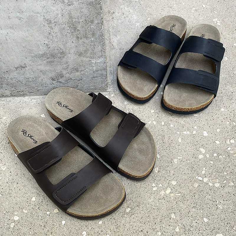 Летняя верхняя одежда 2025, новые повседневные туфли для моря и пляжа, сандалии Birkenstock на толстой подошве с липучкой.