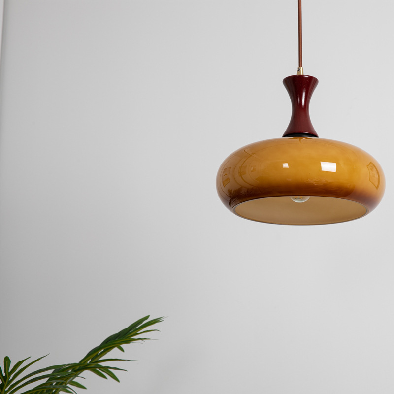 Bauhaus lámpara de pan medieval LED decoración lámpara de vidrio atmósfera retro comedor dormitorio libro francés