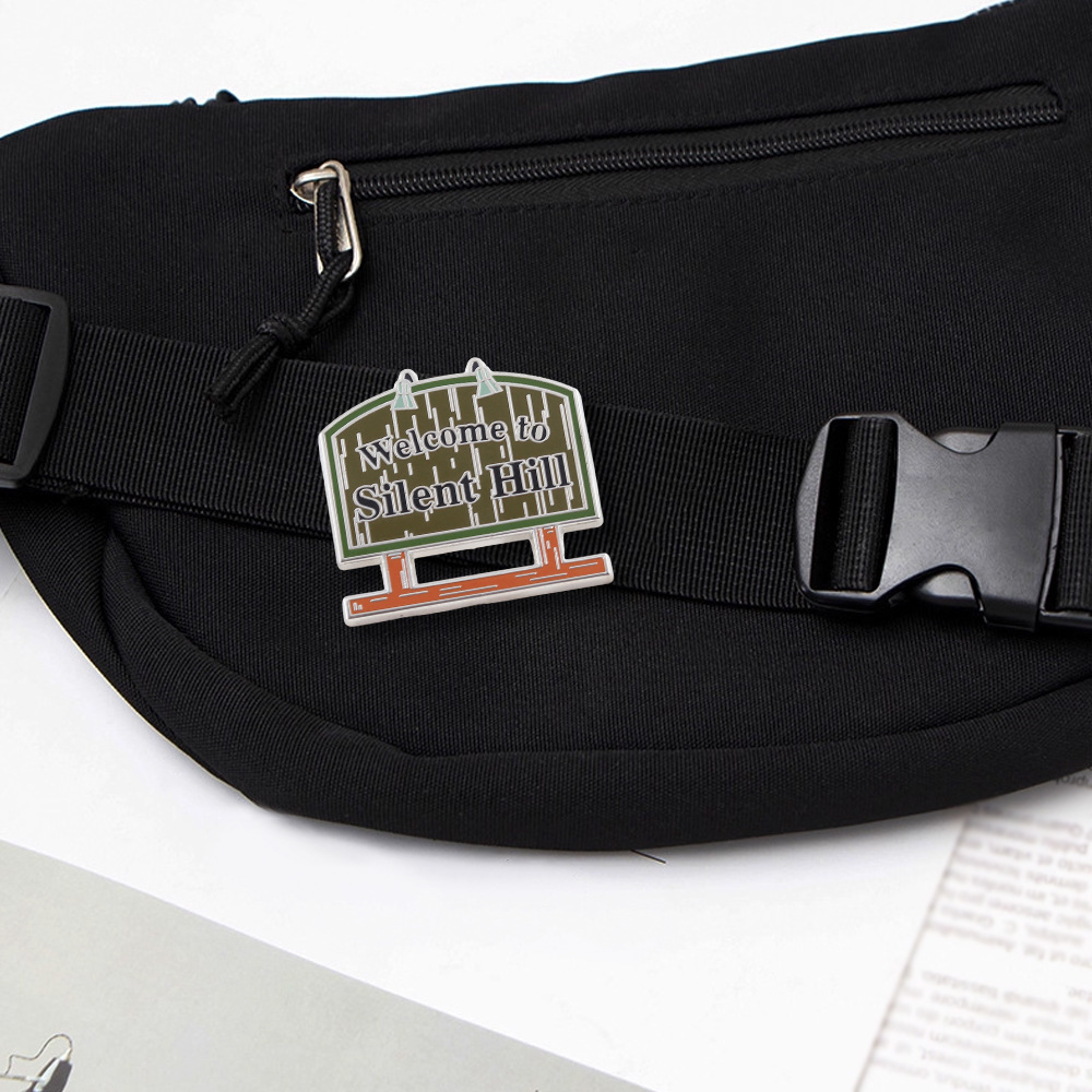 Welcome to Silent Hill Game Inspired Enamel Brooch Fans Gift Badge Souvenir Backpack Clothing Accessories