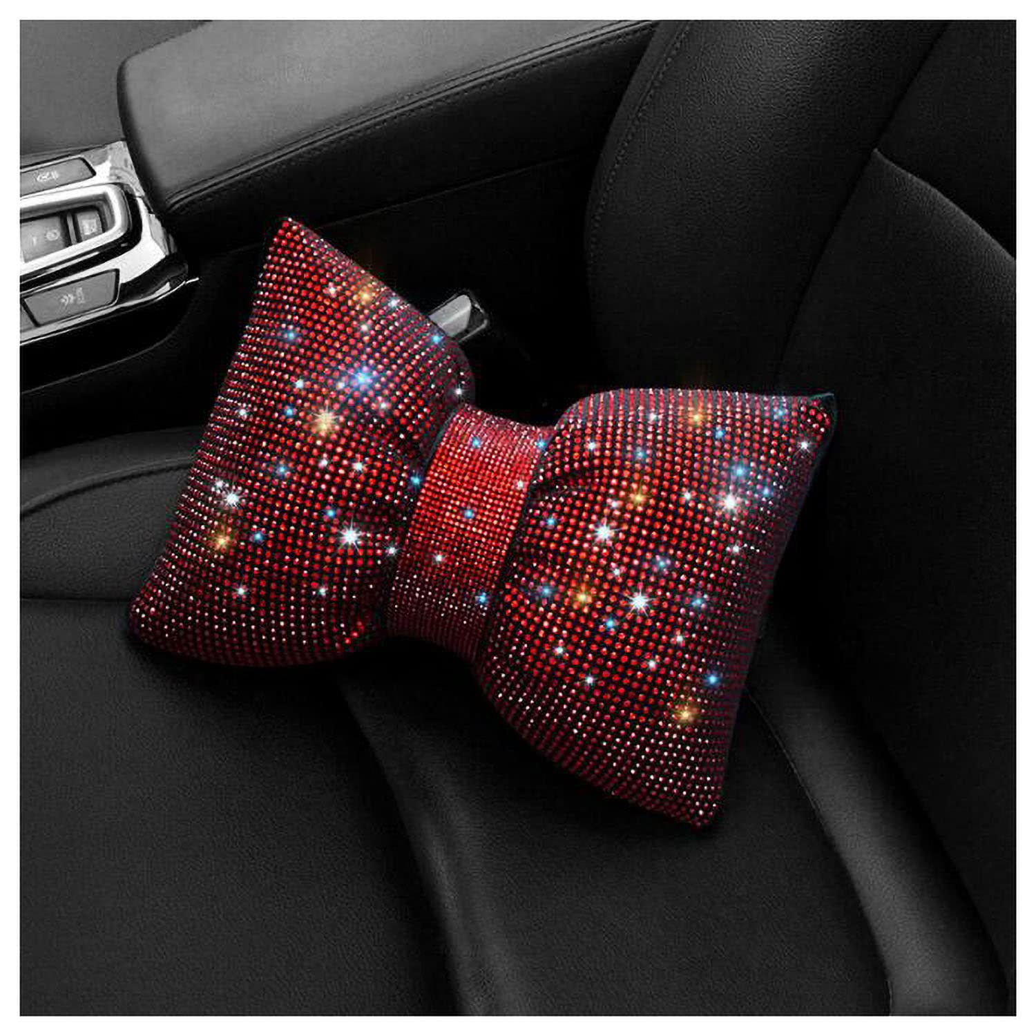 Diamante arco almohada coche caliente rhinestone completo diamante rhinestone flash diamante arco cintura almohada