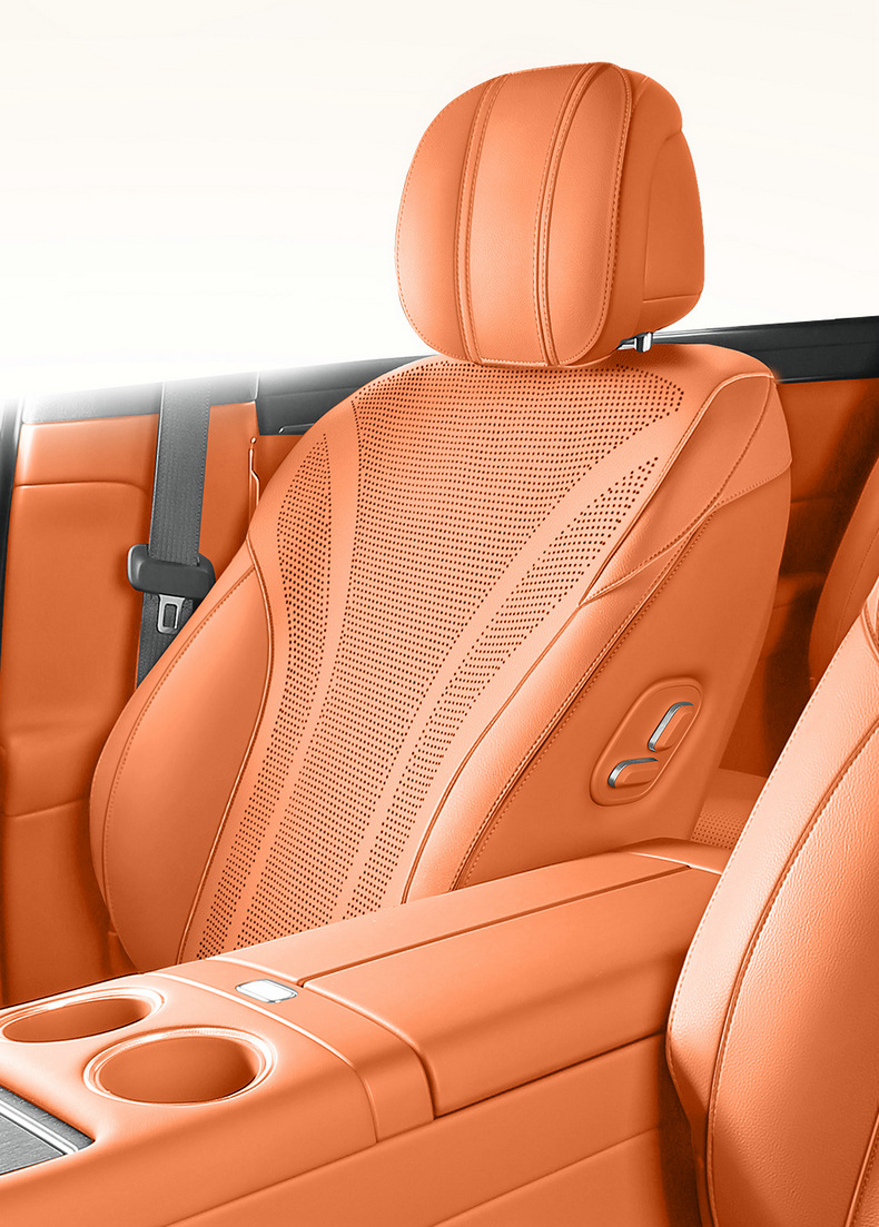 Qianjie M8 Special Cowhide Car Seat Cushion Half-Pack Breathable Seat Cover Ventilated Saddle Pad Four-Season Universal Seat Cover