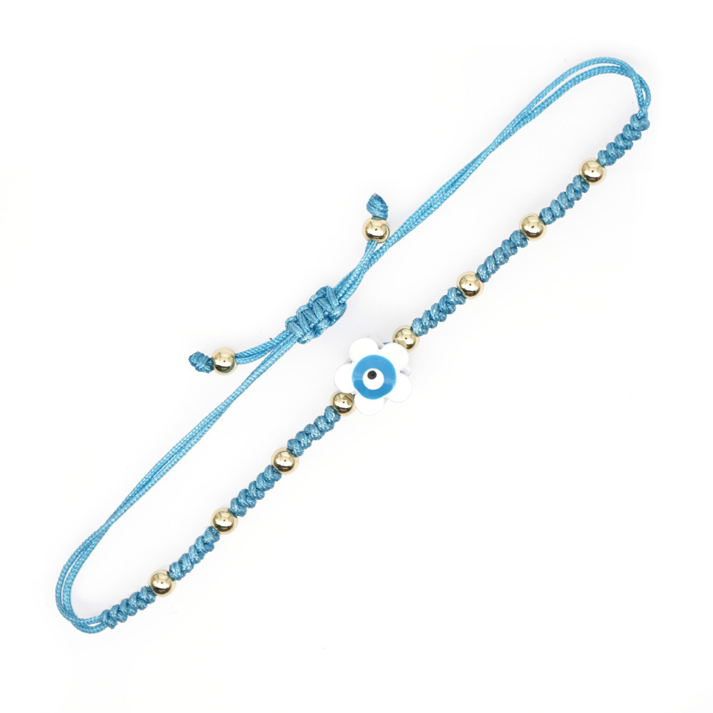 3g Weight No Inlaid Inlay Material Bracelets Classification rope Chain Material Cord In Chain Chain Type Anniversary, Business, Travel Occasion Alloy Material Geometric Pattern Women'S Gender Fashion Style Beaded, Handmade Craft Simple Fashion Zinc Alloy Enamel Daisy Flower Bracelet 10