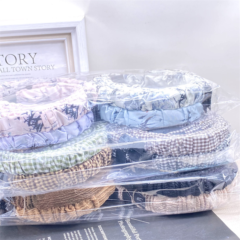 Nuevo estilo perla ensanchada tela arco diadema todo incluido diadema cabeza hebilla 2 yuanes tienda accesorios para el cabello accesorios para la cabeza