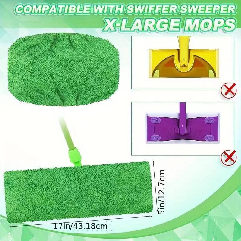 Adapted to Swiffer Mop Flat Mop Water Absorbent Replacement Cloth Cover Household Wet and Dry Rotary Mop Cloth