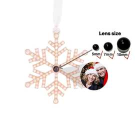 感恩圣诞节挂饰雪花投影挂件礼物满珍珠可彩色图片定 制礼物惊喜