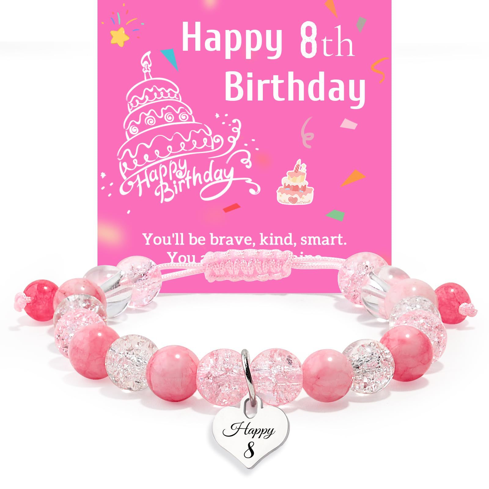 Bracelet stainless steel heart shaped