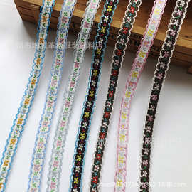 现货批发少数民族花边田园风小碎花木耳织带裙子发饰服装辅料