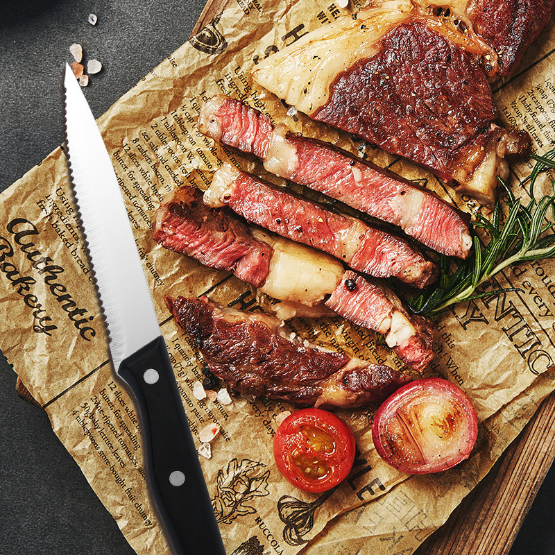 Juego de cubiertos de acero inoxidable transfronterizo 1010 Juego de cubiertos, tenedores y cucharas Juego de vajilla para el hogar de 24 piezas Cuchillos y cucharas de bistec