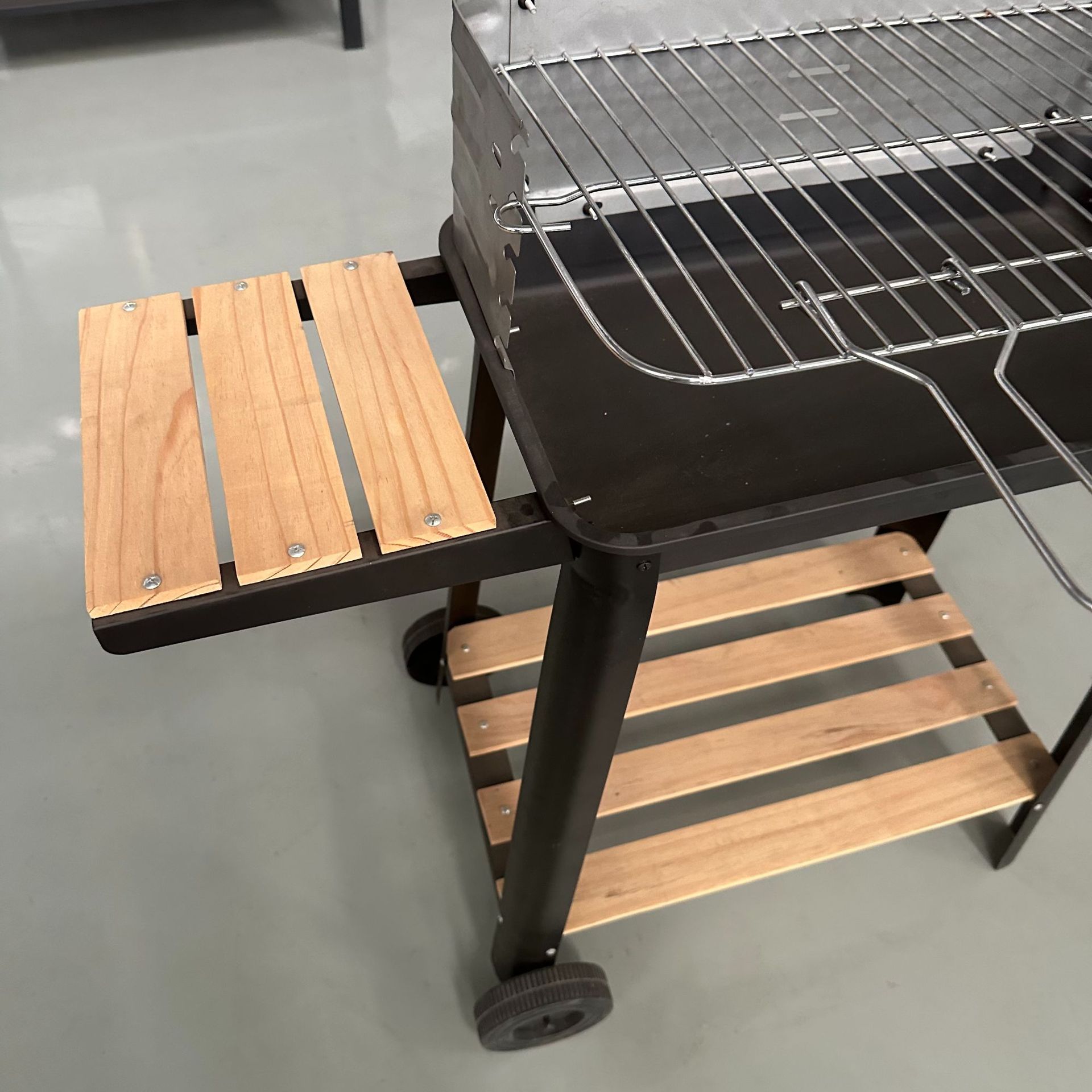 Fábrica de carbón parrilla barbacoa grande engrosada camping brochetas ruedas carro estufa Bosque Estufa