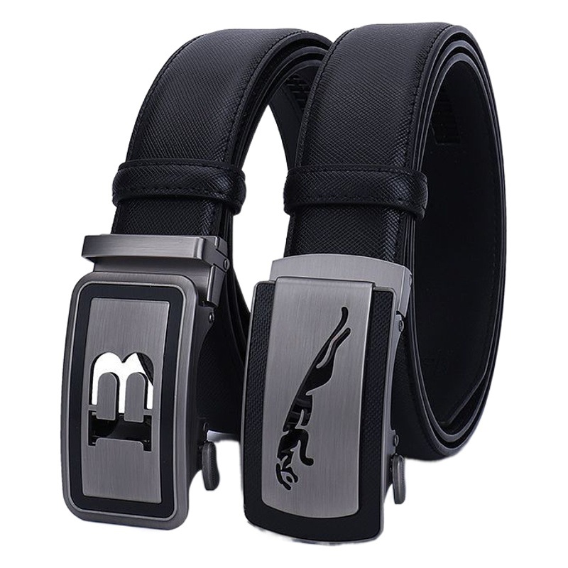 Cinturón de cuero genuino para hombre, informal, de negocios, impreso, popular, resistente a los arañazos y al desgaste, hebilla de cinturón, fabricante transfronterizo, venta directa al por mayor