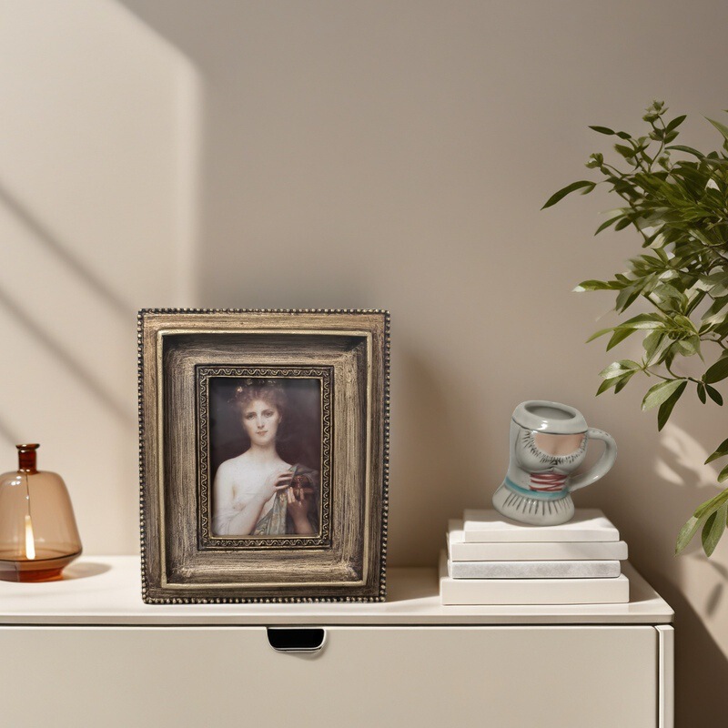 Cross-Border Resin Retro Photo Frame Mini Ornaments Living Room Palace Style House Resin Crafts Decoration Cross-Border Resin Retro Photo Frame Mini Ornaments Living Room Palace Style House Resin Crafts Decoration