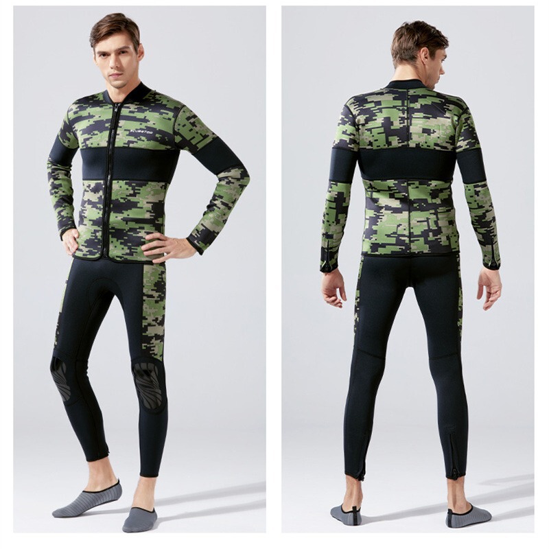 2mm cool men's and women's surf jacket split long sleeve top snorkeling jellyfish suit warm cold sun protection diving suit 2mm cool men's and women's surf jacket split long sleeve top snorkeling jellyfish suit warm cold sun protection diving suit