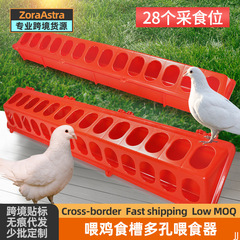 雞鴨鵝大食槽餵食防撒養雞鴨餵料槽長方形水料一體大雞食盒雞食盒