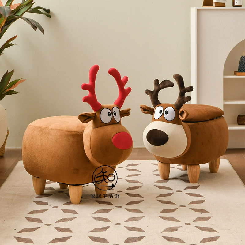 Гостиная домашний рождественский олень скамейка для лосей скамейка для животных гостиная украшения крыльцо табуретка для смены обуви сетка красный табурет для подарков на день рождения