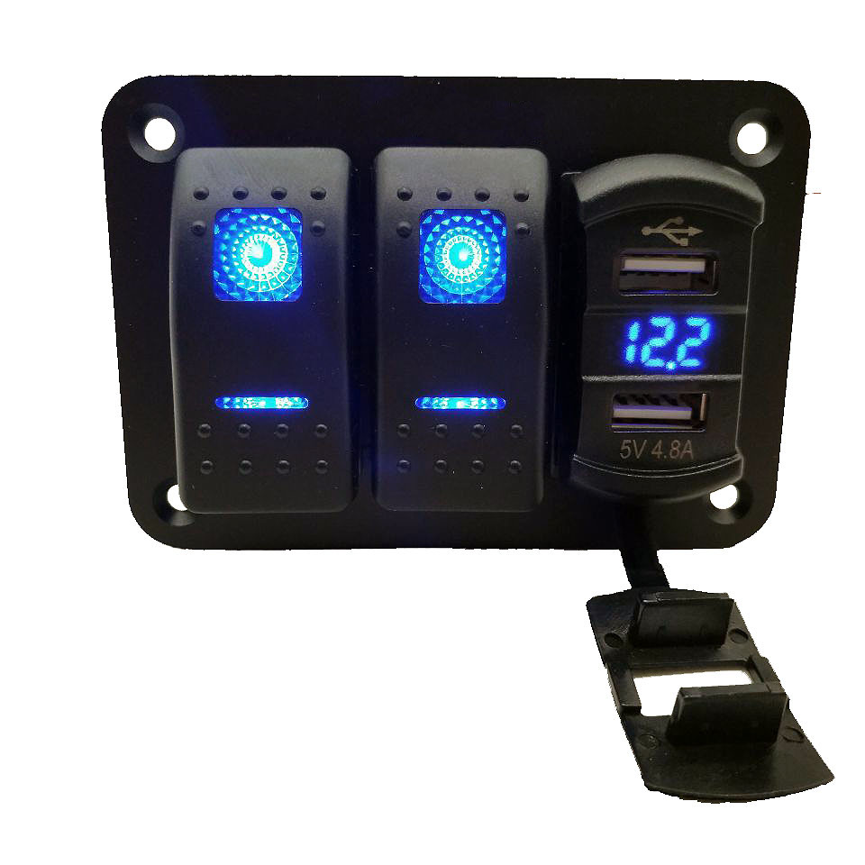 热销款大巴车晒水车可用开关汽车改装车面板开关充电器组合房车