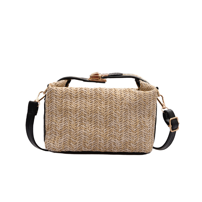 Nuevo estilo bolso Tejido estilo coreano bolso de mano de la moda bolso de las mujeres playa vacaciones hombro mensajero bolsa moda
