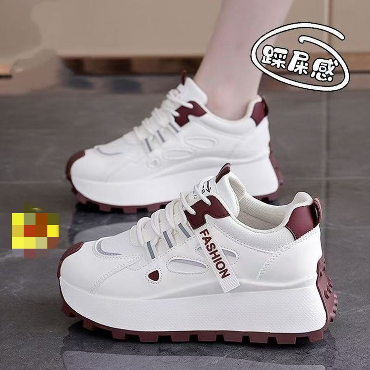 Zapatos deportivos de suela gruesa para mujeres 2026 nuevo otoño versátil zapatos para correr zapatos casuales transpirables zapatos de papá al por mayor
