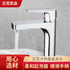 Raise the bathroom electroplating water -plated faucet home improvement bathroom facade kitchen bowl, hot and cold water faucet