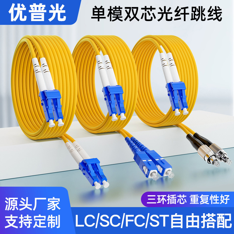 Youpu Optical Carrier-Grade Fiber Jumper Single-Mode Dual-Core Lc-Sc-Fc-St Pigtail Jump Fiber 3/ 5m Extension Cable Youpu Optical Carrier-Grade Fiber Jumper Single-Mode Dual-Core Lc-Sc-Fc-St Pigtail Jump Fiber 3/ 5m Extension Cable