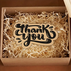 50張,感謝您支持,客戶感謝卡，2.1 英寸 x 3.5 英寸小型牛皮紙