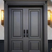 别墅大门法式双开门农村自建房大门子母门防盗门家用入户门铸铝门
