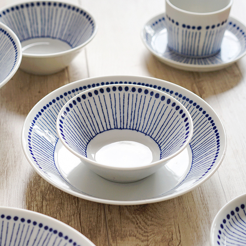Japanese Imported Akihito Kitchen Tableware Series Simple Noodle Bowl Household Ceramic Soup Plate Large Dish Plate Japanese Imported Akihito Kitchen Tableware Series Simple Noodle Bowl Household Ceramic Soup Plate Large Dish Plate